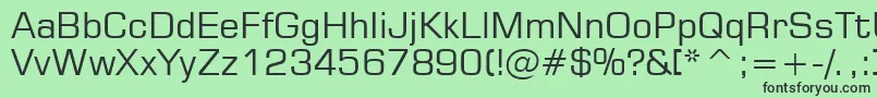 Шрифт Square721Bt – чёрные шрифты на зелёном фоне