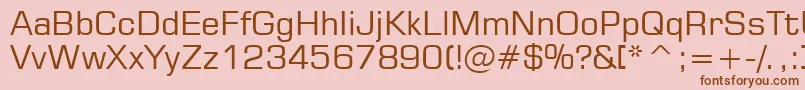 Square721Bt Font – Brown Fonts on Pink Background