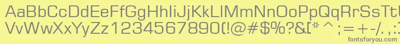 Square721Bt Font – Gray Fonts on Yellow Background
