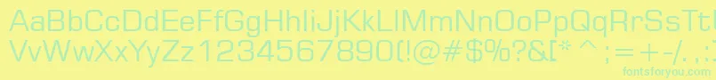 Square721Bt Font – Green Fonts on Yellow Background