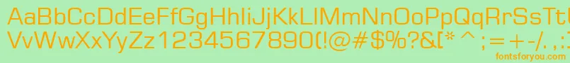 Square721Bt Font – Orange Fonts on Green Background