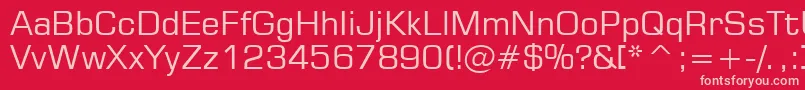 Square721Bt Font – Pink Fonts on Red Background