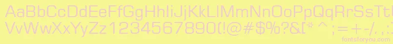 Square721Bt Font – Pink Fonts on Yellow Background