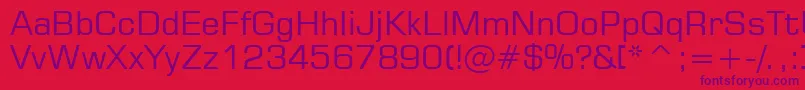 Square721Bt Font – Purple Fonts on Red Background