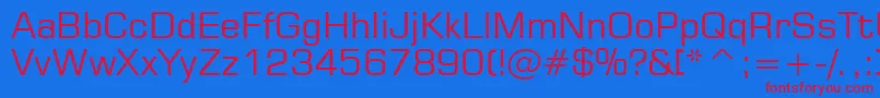 Square721Bt Font – Red Fonts on Blue Background