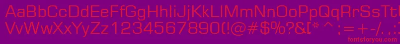 Square721Bt Font – Red Fonts on Purple Background