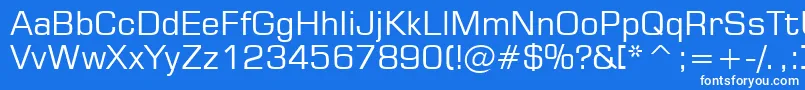 Шрифт Square721Bt – белые шрифты на синем фоне