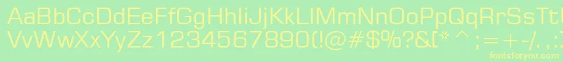 Square721Bt-fontti – keltaiset fontit vihreällä taustalla