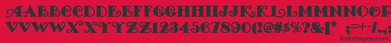 Czcionka Fancy Pants Nf – czarne czcionki na czerwonym tle