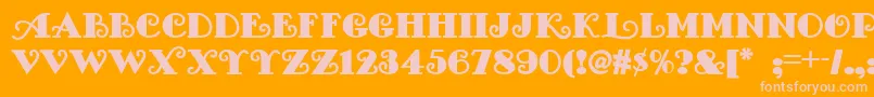 Fancy Pants Nf Font – Pink Fonts on Orange Background