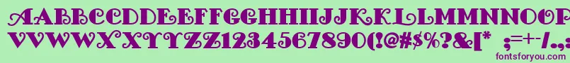Fancy Pants Nf Font – Purple Fonts on Green Background