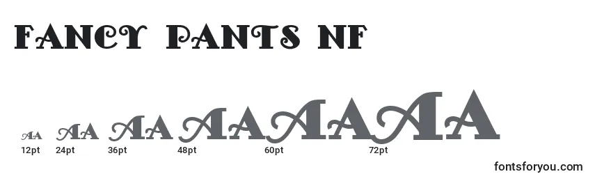 Размеры шрифта Fancy Pants Nf