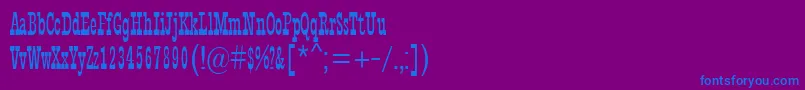 フォントRodeo – 紫色の背景に青い文字