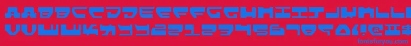 LoveladiesLight Font – Blue Fonts on Red Background