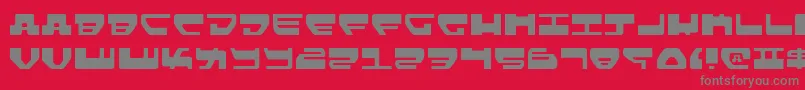 フォントLoveladiesLight – 赤い背景に灰色の文字