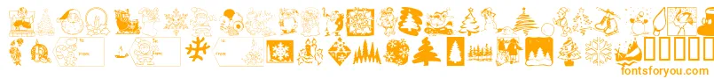 KrChristmas2001-fontti – oranssit fontit