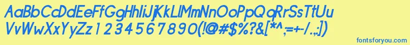 Sipldbo Font – Blue Fonts on Yellow Background