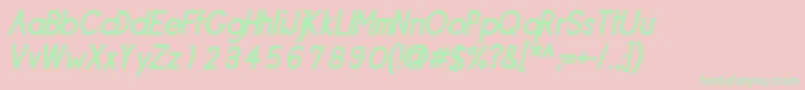 Sipldbo Font – Green Fonts on Pink Background