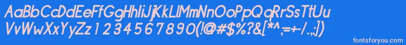 Sipldbo Font – Pink Fonts on Blue Background