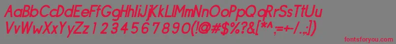 Sipldbo Font – Red Fonts on Gray Background