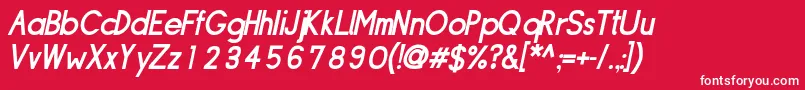 Sipldbo Font – White Fonts on Red Background
