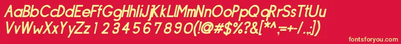 Sipldbo Font – Yellow Fonts on Red Background