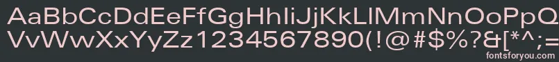 UniversNextProExtended Font – Pink Fonts on Black Background