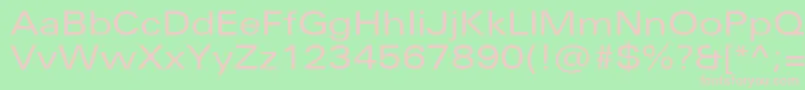 UniversNextProExtended Font – Pink Fonts on Green Background