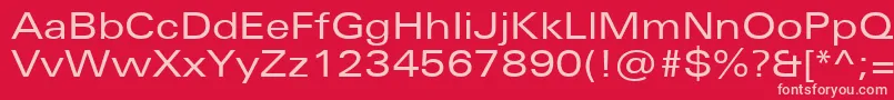 UniversNextProExtended Font – Pink Fonts on Red Background