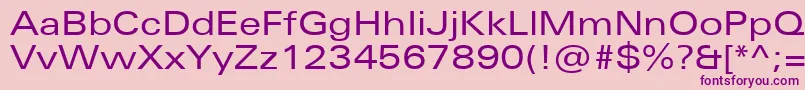 Шрифт UniversNextProExtended – фиолетовые шрифты на розовом фоне