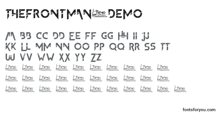TheFrontman2Demo-fontti – aakkoset, numerot, erikoismerkit