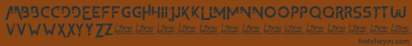 TheFrontman2Demo Font – Black Fonts on Brown Background