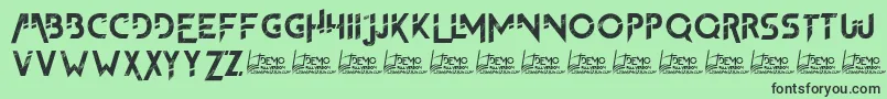 TheFrontman2Demo Font – Black Fonts on Green Background