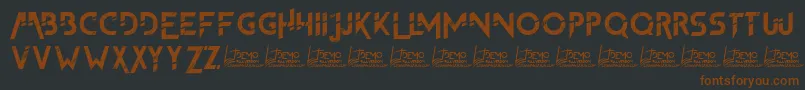 Шрифт TheFrontman2Demo – коричневые шрифты на чёрном фоне