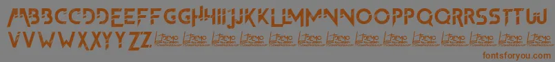 TheFrontman2Demo Font – Brown Fonts on Gray Background