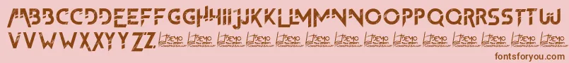 TheFrontman2Demo-fontti – ruskeat fontit vaaleanpunaisella taustalla