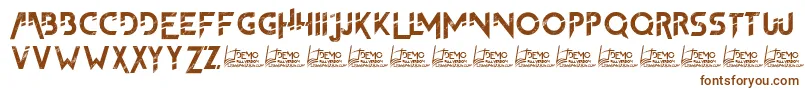 Шрифт TheFrontman2Demo – коричневые шрифты на белом фоне