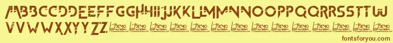 TheFrontman2Demo Font – Brown Fonts on Yellow Background