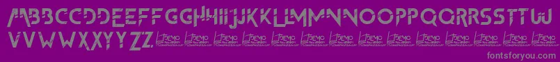 Czcionka TheFrontman2Demo – szare czcionki na fioletowym tle