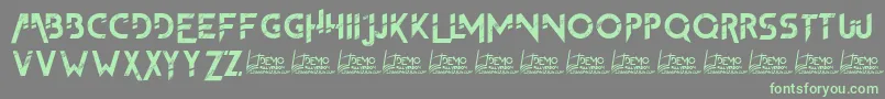TheFrontman2Demo Font – Green Fonts on Gray Background