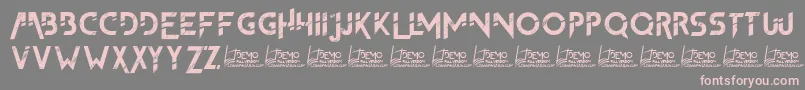 フォントTheFrontman2Demo – 灰色の背景にピンクのフォント