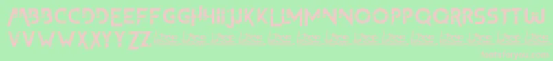 TheFrontman2Demo-Schriftart – Rosa Schriften auf grünem Hintergrund