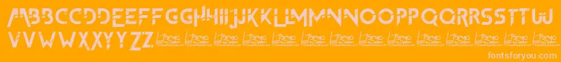 TheFrontman2Demo Font – Pink Fonts on Orange Background