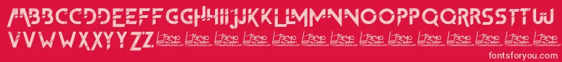 TheFrontman2Demo Font – Pink Fonts on Red Background