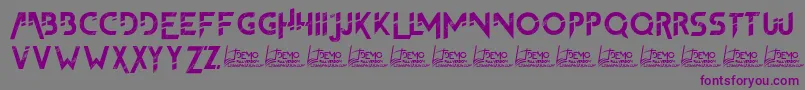 TheFrontman2Demo-Schriftart – Violette Schriften auf grauem Hintergrund