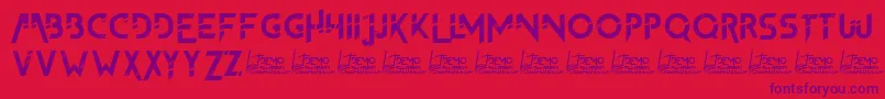 TheFrontman2Demo Font – Purple Fonts on Red Background