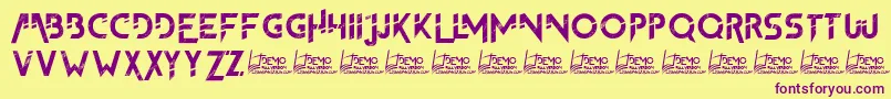 TheFrontman2Demo Font – Purple Fonts on Yellow Background