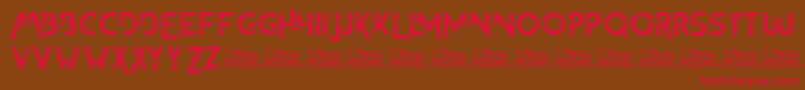 TheFrontman2Demo Font – Red Fonts on Brown Background