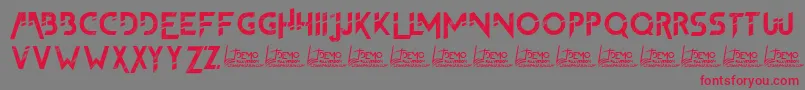 TheFrontman2Demo-Schriftart – Rote Schriften auf grauem Hintergrund