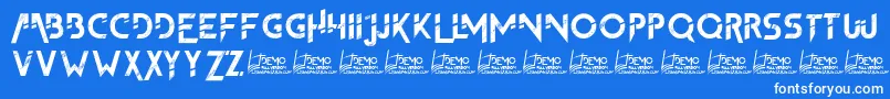 TheFrontman2Demo Font – White Fonts on Blue Background